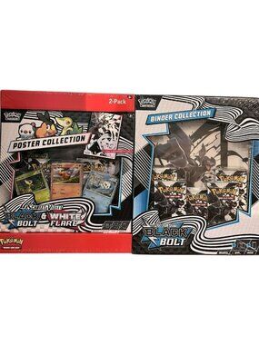 2 Pokémon TCG Scarlet & Violet Black Bolt & White Flare Binder Poster Collection